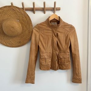 Tan Lucky Brand Leather Jacket